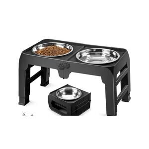 Elevated Dog Bowls for Large Dogs 5 Adjustable Heights Large 10” NIB